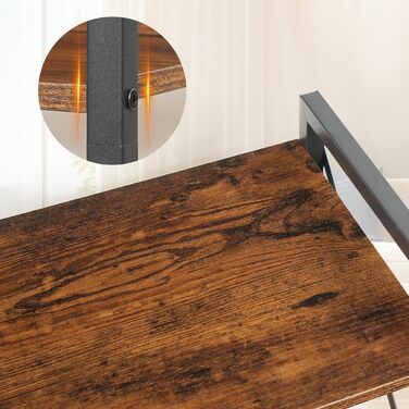 Книжкова полиця HOOBRO, стояча полиця, полиця-драбина, окремостояча вузька полиця, офісна полиця, 5 ярусів, відкриті полиці, для вітальні, спальні, офісу, кухні, рустикальний коричневий та чорний EBF73SJ01 42 x 28 x 132 см Рустикальний коричневий чорний