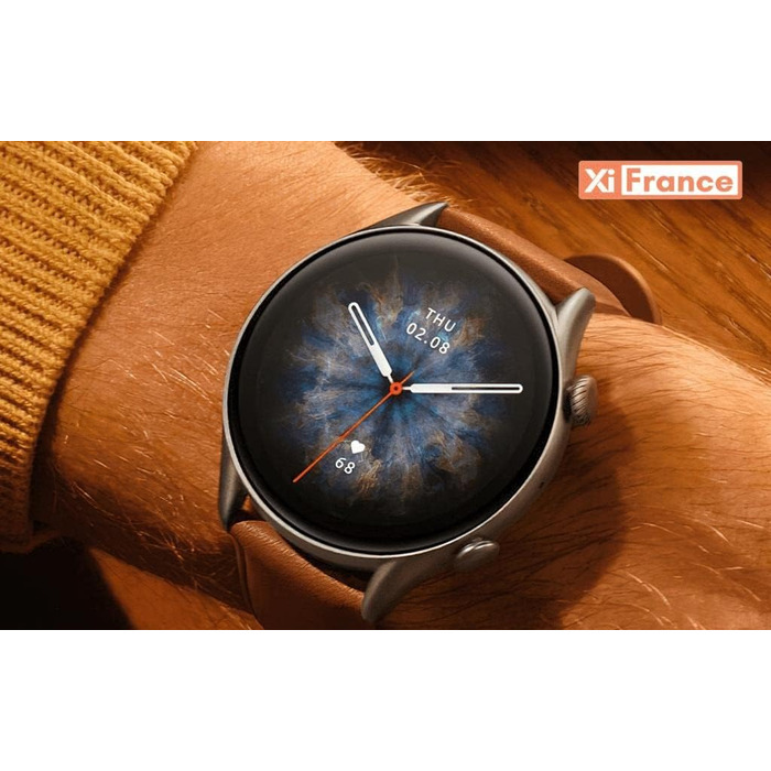 Фітнес-годинник Amazfit Smartwatch GTR 3 Pro 46 мм з GPS, моніторингом серцевого ритму, сном, стресом, SpO2, понад 150 спортивними режимами, дзвінками Bluetooth, керуванням музикою, Alexa Braun.