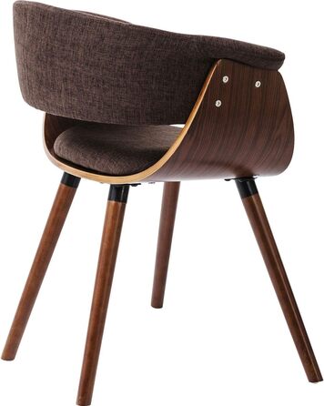 Крісло Kare Design Monaco Nougat, коричневе, 72x58x47 см, обідній стілець, імітація шкіри, ніжки з бука, для їдальні