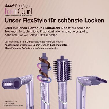 Стайлер для волосся Shark FlexStyle IonCurl сушіння, завивка, стайлінг, фіолетовий