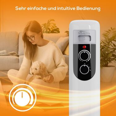 Електричний масляний радіатор Tronitechnik, 3 режими нагріву, 11 ребер, енергозберігаючий, термостат, захист від перегріву, OR-1 2500 Вт 11 ребер, білий