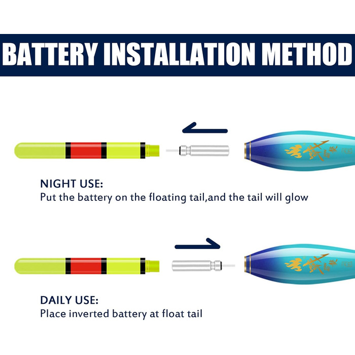 Світлодіодний поплавковий риболовний набір з індикатором клювання, двоколірний нічний рибальський буй, поплавці з підсвічуванням, плавучість 4 г/5 г/6 г/7 г/8 г/9 г, в комплекті акумулятори та зарядний пристрій, рибальські аксесуари для річок та озер 4 г/