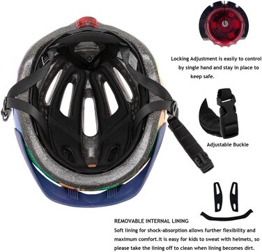 Ексклюзивний велосипедний шолом дитячий хлопчики 50-57 см дитячий велосипедний шолом з підсвічуванням дитячий велосипедний шолом з