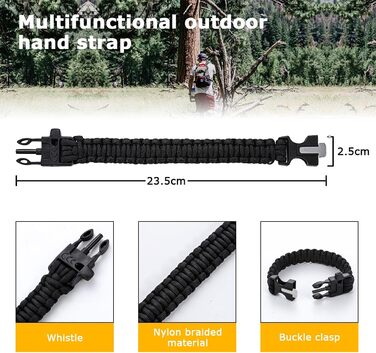 Світлодіодний ліхтар для кемпінгу, складаний сонячний кемпінговий ліхтар, портативний зарядний пристрій з 2 способами зарядки (сонячний/USB) та 3 режимами освітлення для кемпінгу, риболовлі та надзвичайних ситуацій - включає браслет для виживання зі свист