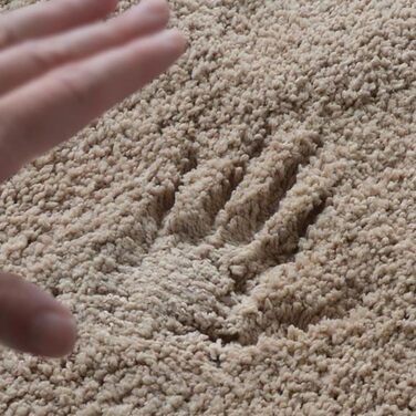 Круглий килимок для ванної casa pura 120 см бежевий, пухнастий волохатий килимок для ванної, нековзний килимок для ванної, можна прати, килимок для душу, килимок/килимок для підлоги для ванної кімнати та душу