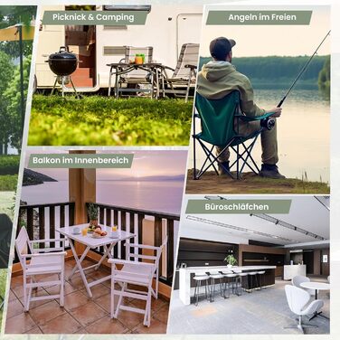 Складаний кемпінговий стілець eSituro, м&39який складний стілець, рибальський стілець з сумкою для перенесення, складний садовий стілець, стілець рибалки, форма метелика, виготовлений зі штучної замші та тканини Оксфорд, 84x88x67 см 1