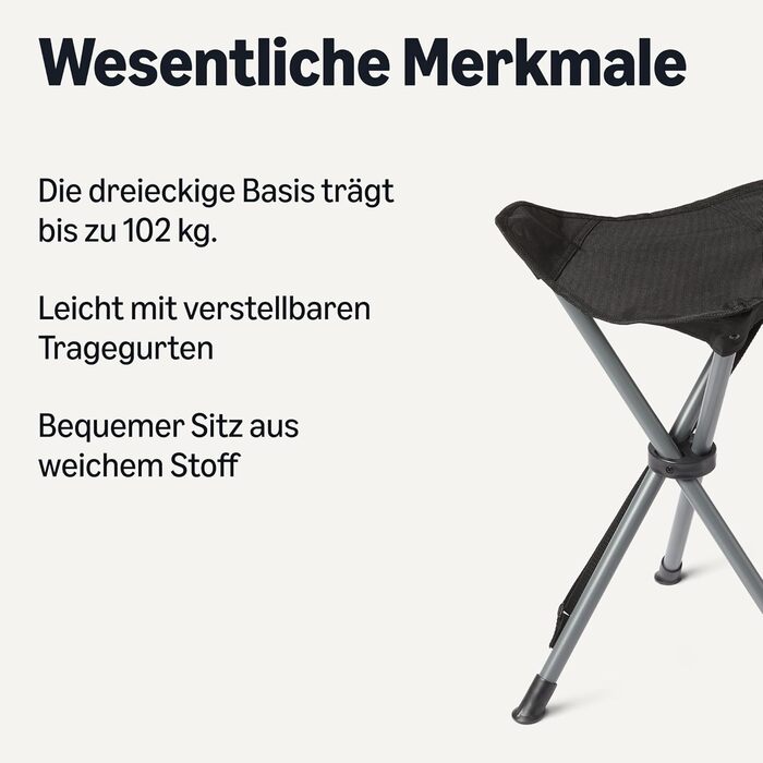 Кемпінговий стілець Storeo Basics, складний, чорний