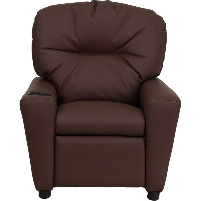 Дитяче крісло Flash Furniture, сучасне, з підсклянником, шкіра, коричнева LeatherSoft