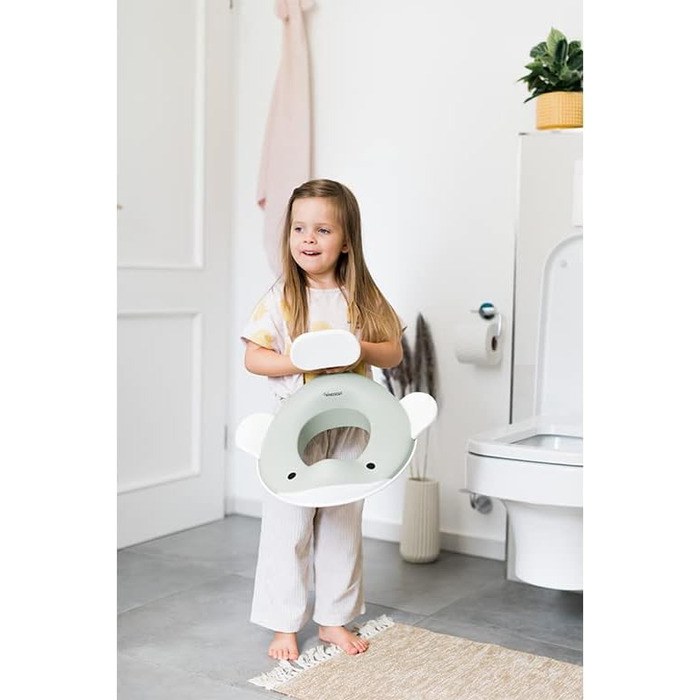 Сидіння для унітазу Kindsgut Whale для дітей, дружній до дитини дизайн у вигляді кита, у ніжних сучасних кольорах, підходить для д