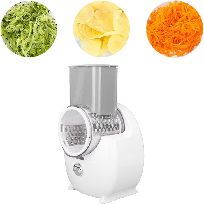 Легка та ефективна електрична терка, універсальний дизайн, матеріал з нержавіючої сталі, керування одним дотиком, підходить для різних налаштувань, кубики, з легкістю подрібнюйте