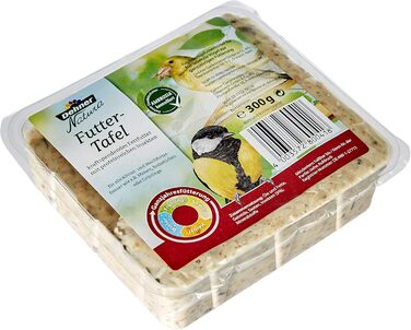Корм Dehner Natura Premium Wild Bird Food, снек для диких птахів, таблетки для годування комахами, цілорічний корм з високим вмістом білка / енергетичний, високоякісний корм для диких птахів, 12 x 300 г (3,6 кг)