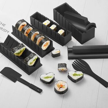 Набір SKYSER Sushi Maker, набір з 20 предметів для початківців, які можна приготувати самостійно, можна використовувати як тарілку