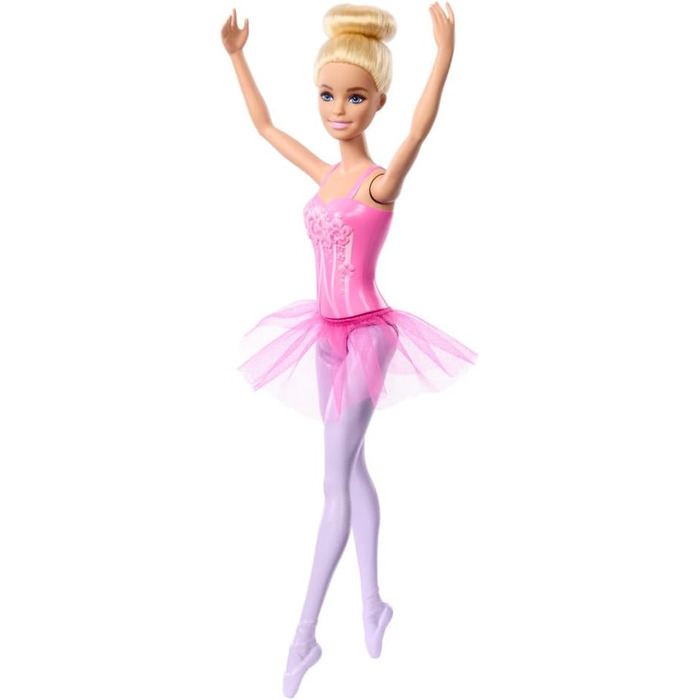 Лялька Barbie Balerina, модна лялька Blonde у фіолетовому кольорі, розтяжна пачка, з балетними ручками та пуантами Ballerina, HRG3