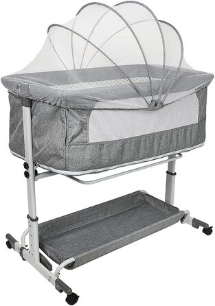 Дитячі ліжечка, дитяче ліжечко, ліжечко з колесами, дорожнє ліжечко, розкладне дитяче ліжечко з м&39яким матрацом, портативне, дитяче ігрове ліжечко з москітною сіткою (113 * 66 * 84 см) 113*66*84 см