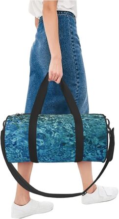 Спортивна сумка-мішок для подорожей та пляжу, з принтом морської поверхні, чорна, універсальний розмір, дорожня сумка