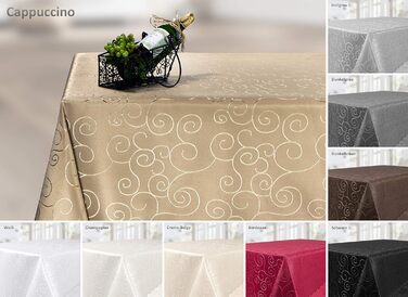 Скатертина BEAUTEX дамаські орнаменти - не залізна скатертина - стійка до плям, легка в догляді столова білизна - скатертина, квад