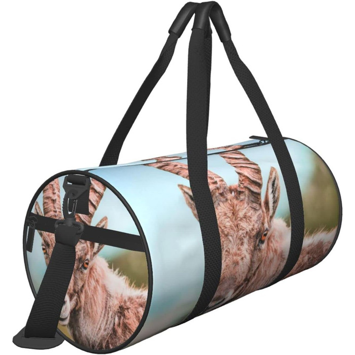 Дорожня сумка-циліндр, сірий єдиноріг на траві, спортивна сумка для чоловіків та жінок, сумка для подорожей, спортивний баул