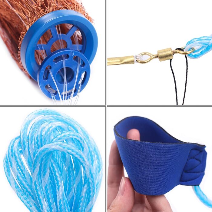 Рибальська сітка, кастова сітка для риболовлі, виготовлена з нейлону, рибальські сітки з грузилом, рибальські сітки ручного лиття, діаметри від 1,8 метра до 7,2 метра, підходять для річок та озер, діаметр 6,6 м