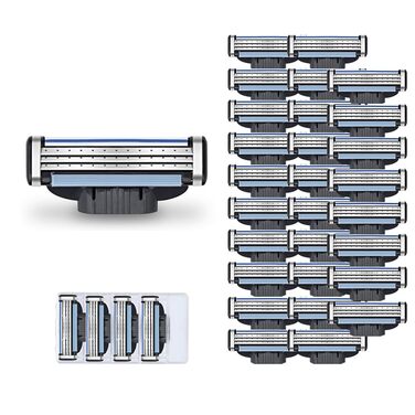 Леза бритви Cerkkapo Mach 3, Турболеза Mach 3, 28 шт. заправок для чоловічих бритв Mach3, змінні леза для бритви, Леза бритви Mach 3 Turbo з прецизійною сталлю, легко голяться