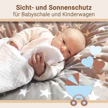Набір з 10 муслінових серветок для відрижки розміром 80x80 см з бавовни - приємні для шкіри муслінові серветки - особливо м'які та