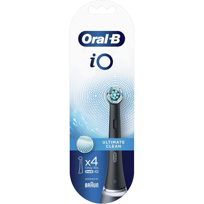 Наконечник щітки Oral-B iO Ultimate Clean Black Zeb, упаковка 4 шт. и Sc Black 4 шт. и (1 упаковка)