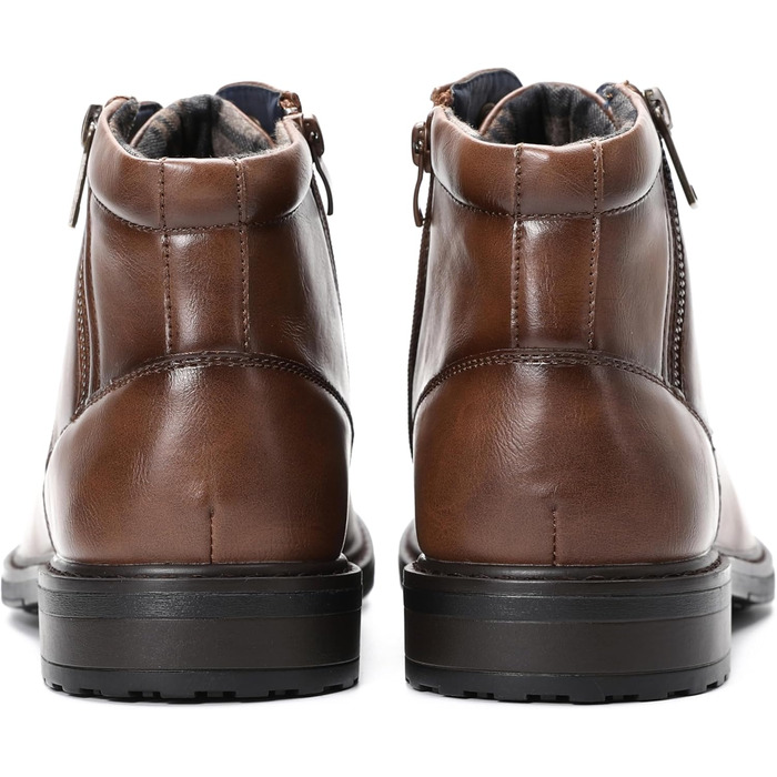 Чоловічі чоботи KNBR Класичні ботильйони зі шнурівкою та блискавкою для бізнесу, ділових поїздок коричневі 43 EU
