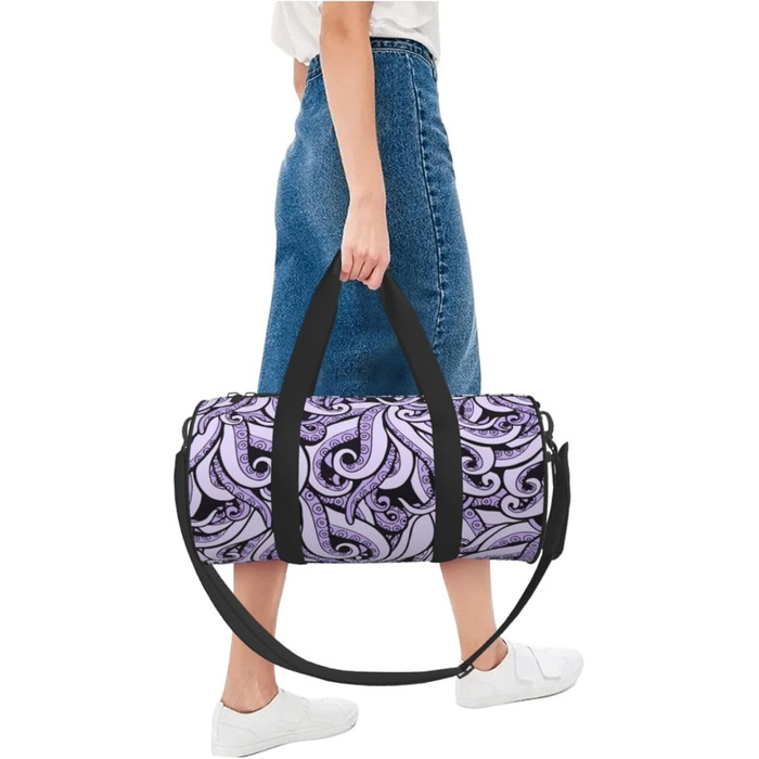 Спортивна сумка для подорожей, дизайн відьма, натхненний морем, чорний колір, універсальний розмір, дорожня сумка