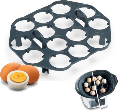 Тримач для яйцеварки CucinaOra eggFUSION - Аксесуари Thermomix tm6 - Тримач для яєць Thermomix до 14 яєць - Тримач для яєць для приготування їжі - Thermomix TM5 TM31 - Сумісний з кухонними аксесуарами MC Smart Connect