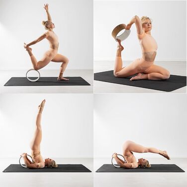 Колесо для йоги Navaris з корка - 33 см колесо для йоги, пілатесу та гімнастики - опорне колесо для йоги, кільце для йоги для розтяжки, гнучкості та вправ, стиль 2