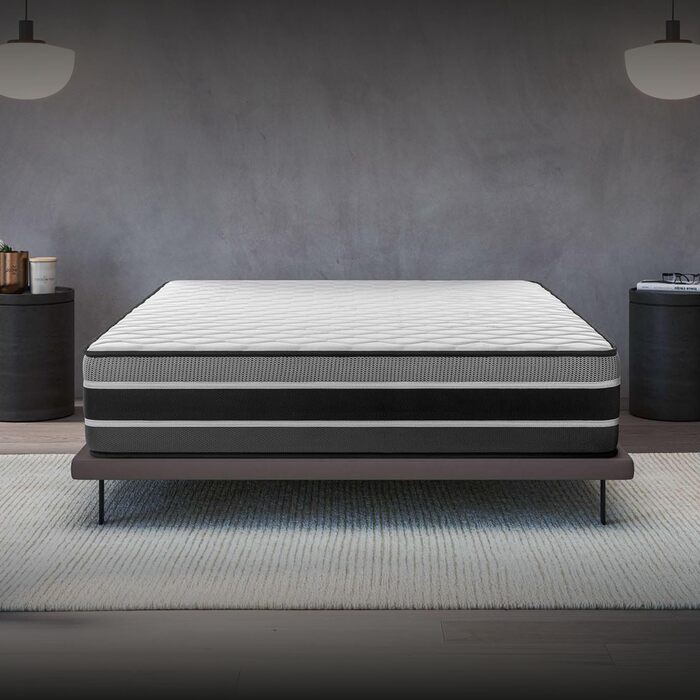 Матрац Felis з холодної піни 180x200 см, рівень жорсткості H4 - сертифікований Oeko-Tex - зимова/літня сторона HR піна, 7 зон, висота 30 см - вироблено в ЄС, 180 x 200 см