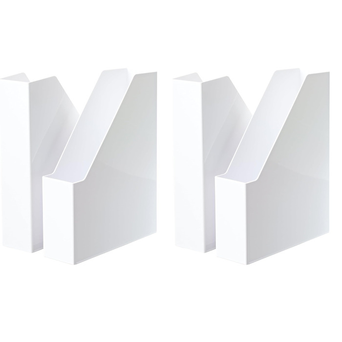 Настільний тримач для файлів HAN i-LINE 2 ПРЕДМЕТИ, елегантний, сучасний високоякісний настільний тримач для файлів зошитів, журналів та папок формату до DIN A4/C4, білий, 16501-12 (Білий, комплект з 4 предметів) комплект з 4 предметів білий