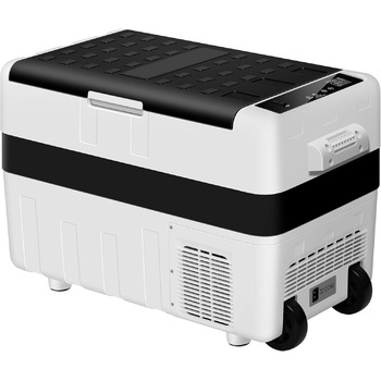 Компресорний холодильний ящик автомобільний 40 л, електричний кемпінговий холодильник 12В 230В з морозильною камерою, двозонний хо