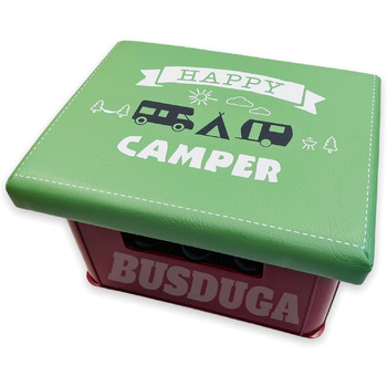 Сидіння для ящика для пива, Happy Camper, опора 44x34 см Табурет для пивного ящика Табурет для ящика для напоїв Сидіння для пивного ящика, 2912