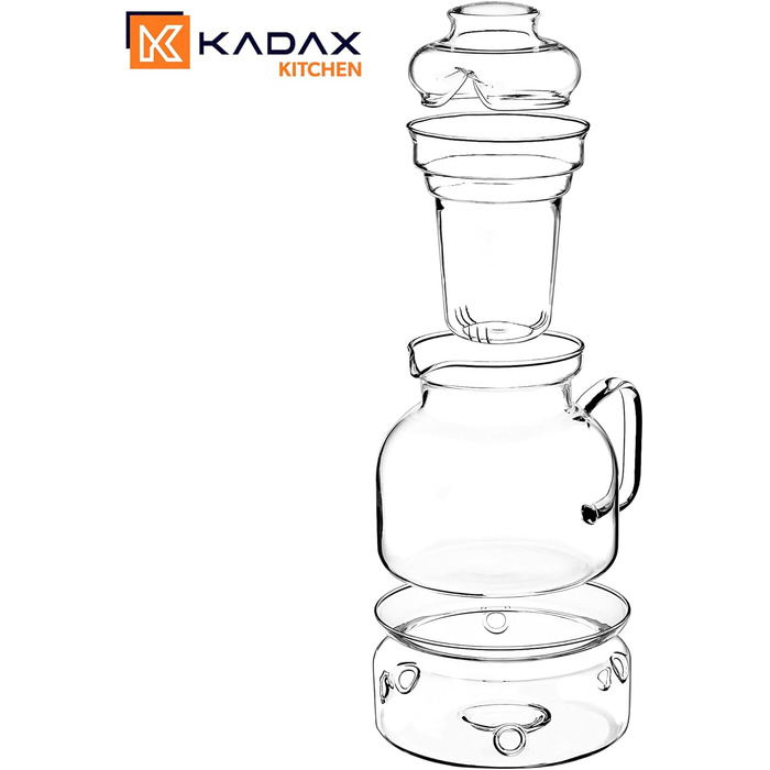 Заварник скляний 1.5л з підставкою та ситечком, чайник з термоізолятором, скляний чайник з фільтром для розсипного чаю, чайний сервіс (з ситечком) 1.5л