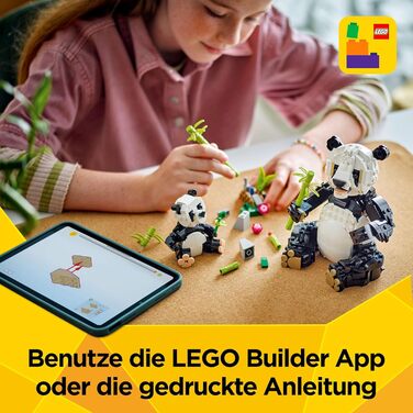 Конструктор LEGO Creator 3-in-1 Wild Animals: Panda Family 31165, 626 деталей, дикі тварини