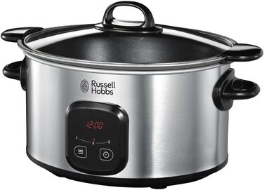 Повільноварка Russell Hobbs каструля з антипригарним покриттям 6 л XL, програмований таймер/час приготування Maxicook (3 налаштува