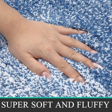 Комплект килимків для ванної з 3 предметів, м&39який килимок для душу з високим ворсом, килимок для ванної, килимок для туалету, можна прати в пральній машині, нековзний комплект килимків для туалету, килимок для ванної, килимок для ванної кімнати, синій,