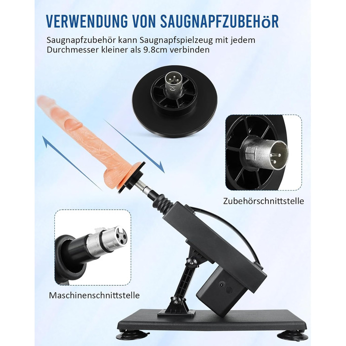 Секс-машина iKenmu для жінок, автоматична з фалоімітатором, регульована інтенсивність, присоска