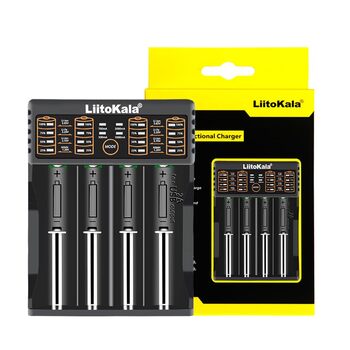 Зарядний пристрій для акумуляторів 18650, зарядний пристрій LiitoKala Lii-402 з 4 відсіками, зарядний пристрій підтримує USB-вихід для літій-іонних акумуляторів 26650 17500 10440, Ni-MH/Ni-Cd AA AAA