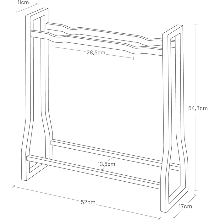 Стійка для гантелей Yamazaki 1963 TOWER, біла, сталь/силікон, 52 x 17 x 54,3 см, біла