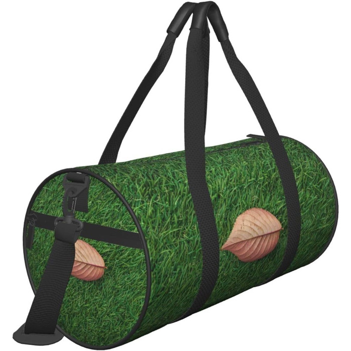 Спортивна сумка-мішок для подорожей з осіннім листям на зеленому тлі, чорна, універсальний розмір, дорожня сумка
