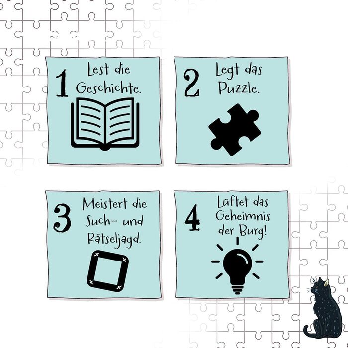 КОСМОС 698737 Сюжетний пазл Школа чарівних тварин, нарешті, з духу, 200 елементів, Світиться в темряві, Читання, Пазли, Розгадуван