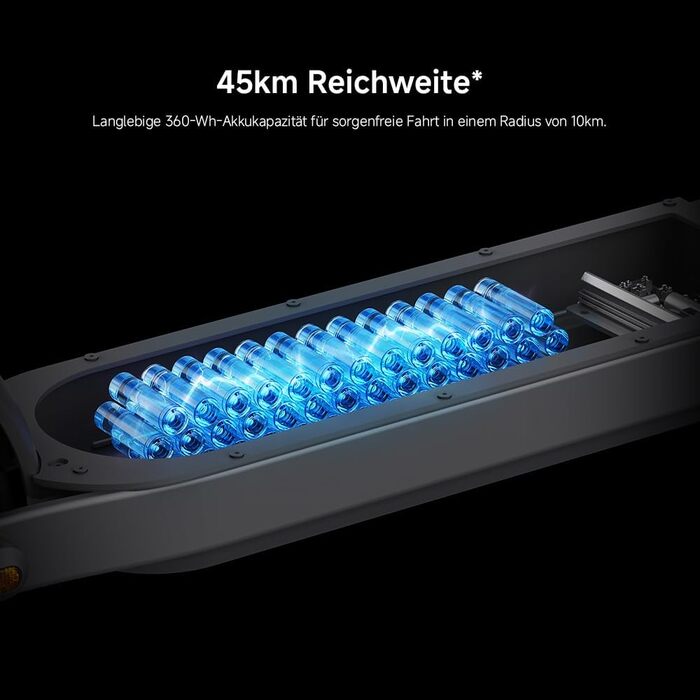 Або 5 Max з допуском до експлуатації в Німеччині (макс. 20 км/год, запас ходу до 70 км та нахил 25, пневматичні шини, подвійні гальма, дисплей, застосунок). 5 Elite Max запас ходу 45 км, 4 Lite, 4 Pro Plus, 4 Ultra, 5 Elite, 5, 5 Pro