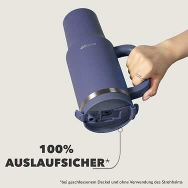 Термос Contigo 1200 мл з ручкою та трубочкою Термос з нержавіючої сталі з кришкою Зберігає напої прохолодними протягом 29 годин Дорожня кружка Термокружка Індиго без BPA