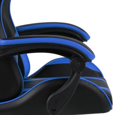 Ігрове крісло Чорно-синє ігрове крісло зі штучної шкіри Модель 20518