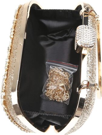 Жіночий клатч з блискучими стразами, блискуча вечірня сумка через плече для весіль, вечірок та випускних вечорів 26-золотий