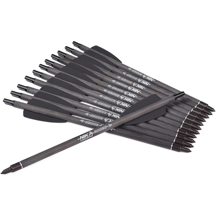 Карбонові болти SP350 для арбалета Cobra System R9 — 7,5″ (218 мм), 100 гран, 12 шт., чорні