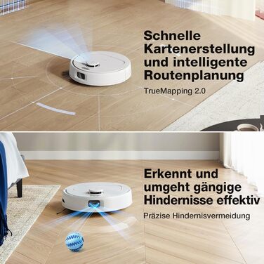 Універсальний вакуумний робот з функцією миття підлоги, потужність всмоктування 10 000 Па, технологія ZeroTangle 2.0, очищення кра