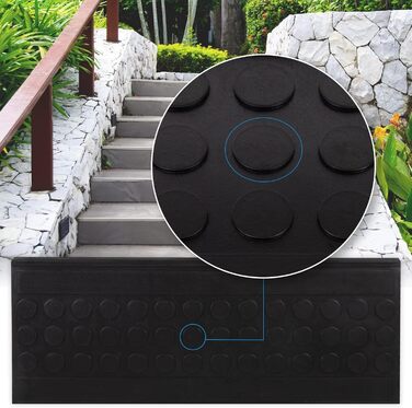 Гумовий килимок для сходів casa pura - 25 x 75 см - набір з 10 стійких до погодних умов та протиковзких килимків для сходів - гумо