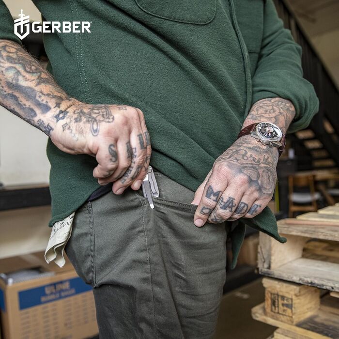 Складаний кишеньковий ніж Gerber з гладким лезом і кишеньковою кліпсою Mini 5,6 см американська версія